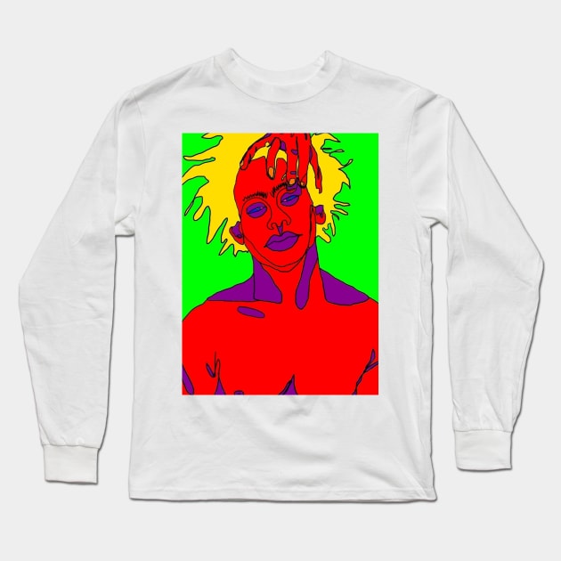 Eric Andre Long Sleeve T-Shirt by BartSampson